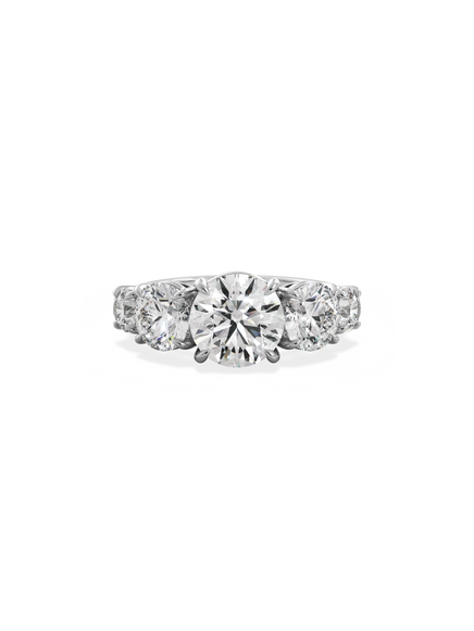 Round Signature Five-Stone Ring
