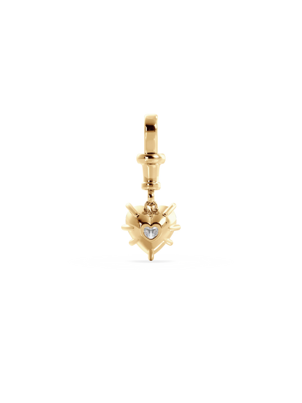 Heart Diamond Bespoke Pendant - Albert Clasp