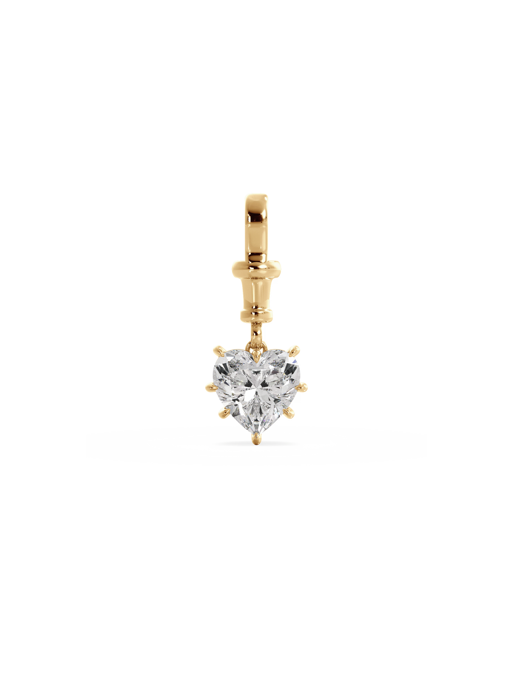 Heart Diamond Bespoke Pendant - Albert Clasp - View 