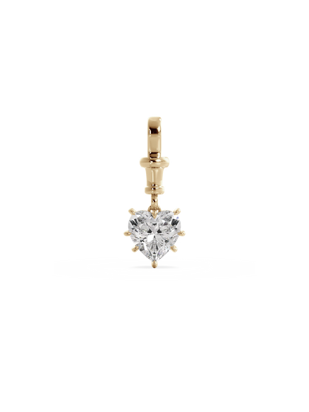Heart Diamond Bespoke Pendant - Albert Clasp