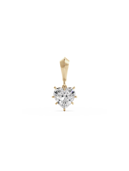 Heart Diamond Bespoke Pendant - Knife Edge Bail