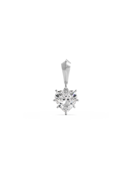 Heart Diamond Bespoke Pendant - Knife Edge Bail