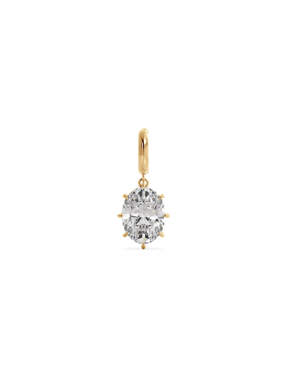3.00ct Oval Diamond Bespoke Pendant - View 