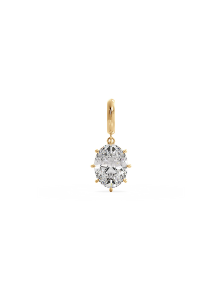 Oval Diamond Bespoke Pendant - Hinged Bail