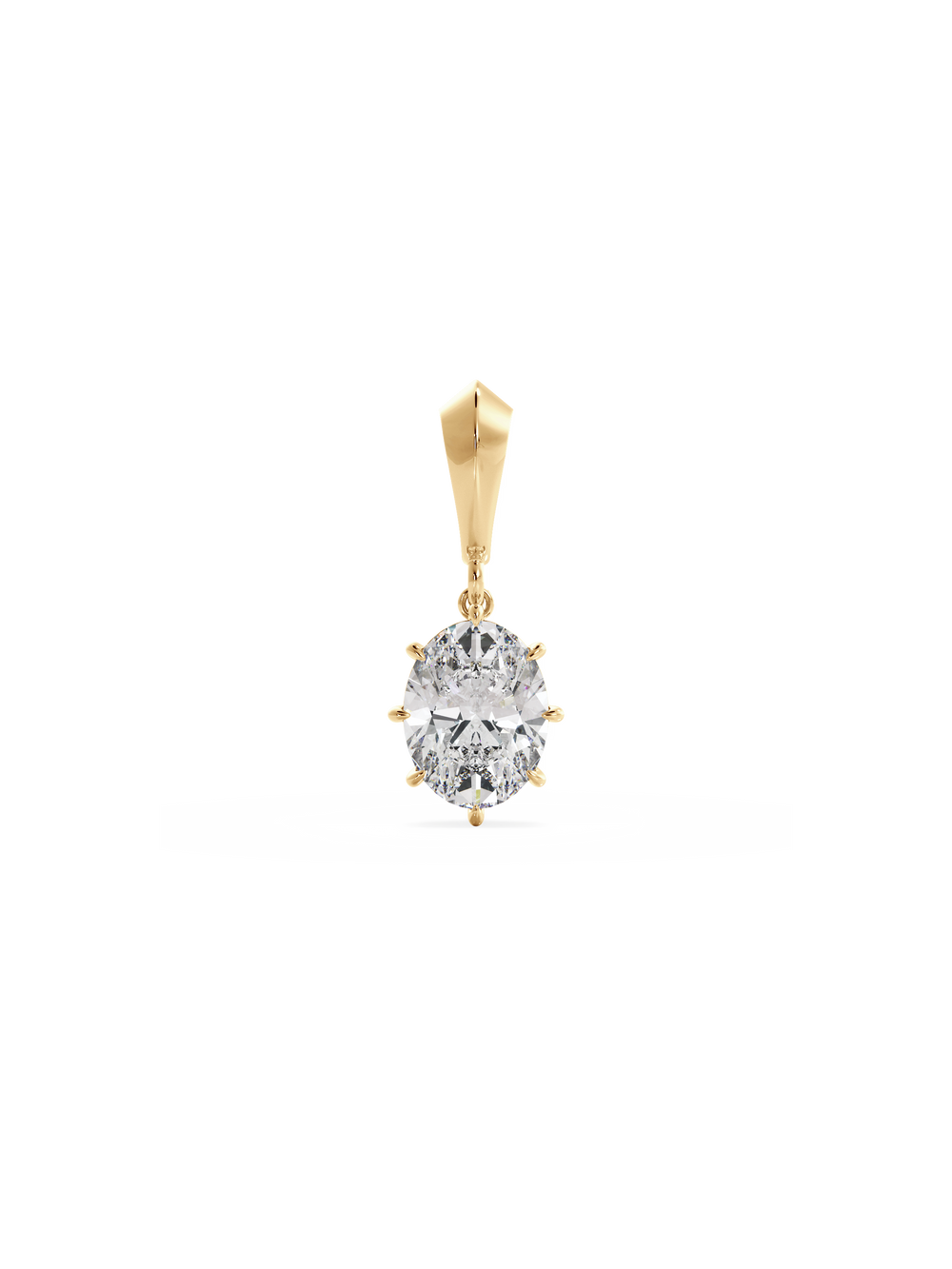 Oval Diamond Bespoke Pendant - View 