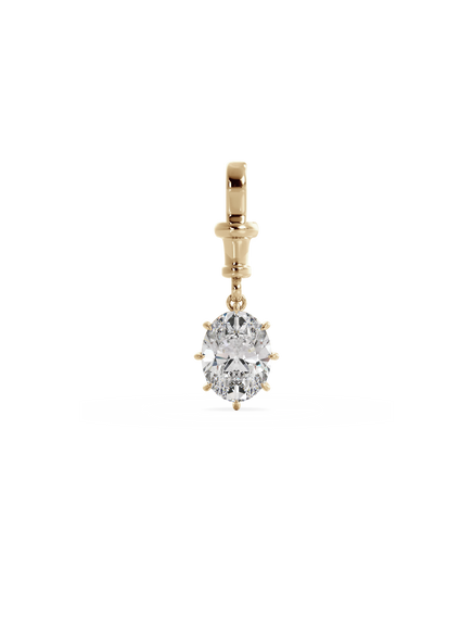 Oval Diamond Bespoke Pendant - Albert Clasp