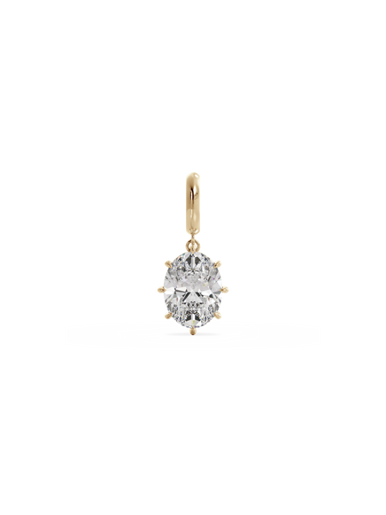Oval Diamond Bespoke Pendant - Hinged Bail