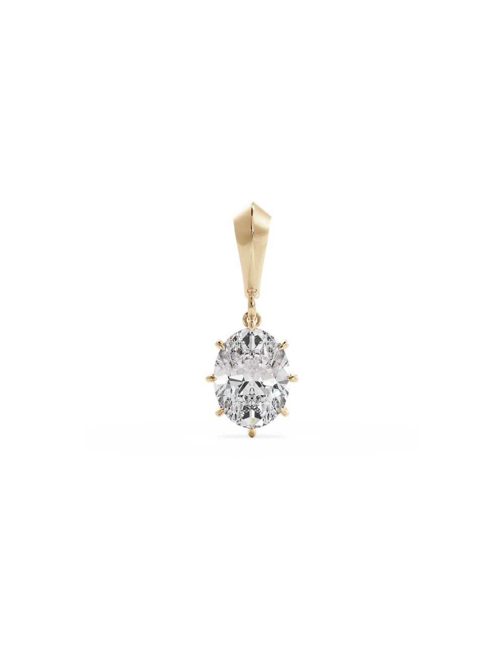 Oval Diamond Bespoke Pendant - View 