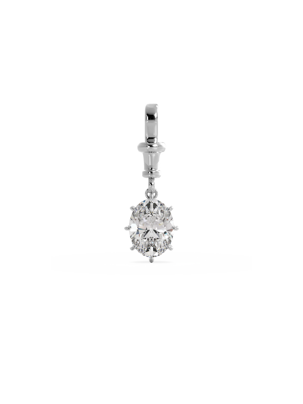 3.00ct Oval Diamond Bespoke Pendant - View 