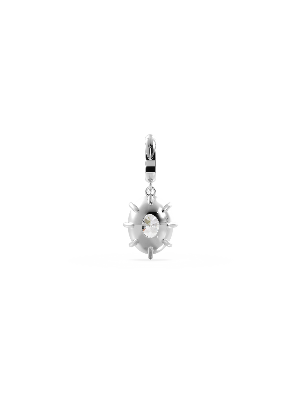 Oval Diamond Bespoke Pendant - Hinged Bail - View 
