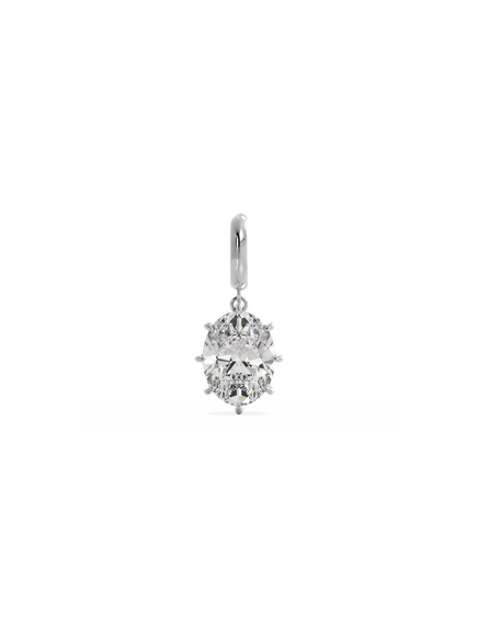 Oval Diamond Bespoke Pendant - Hinged Bail