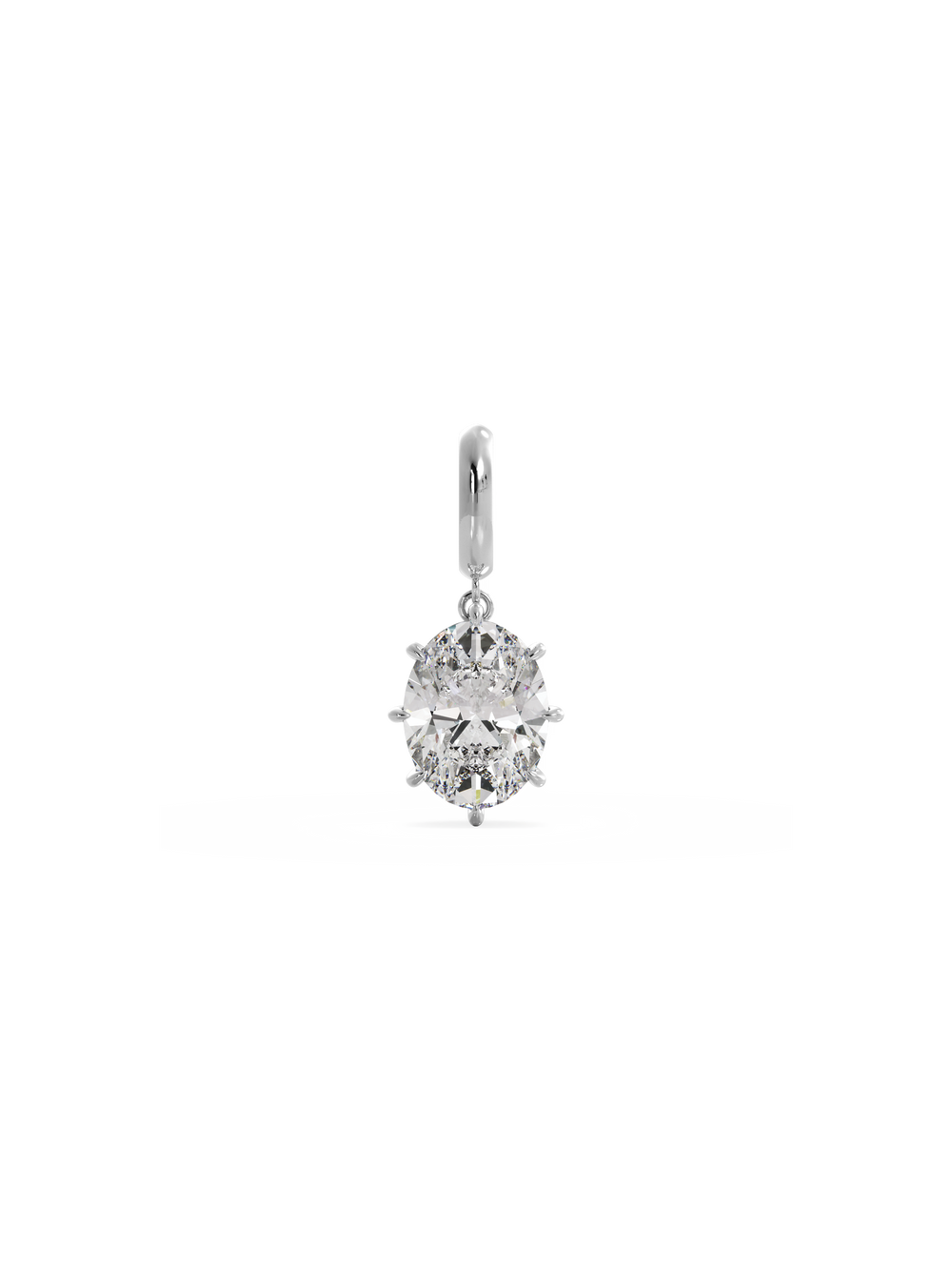 Oval Diamond Bespoke Pendant - View 