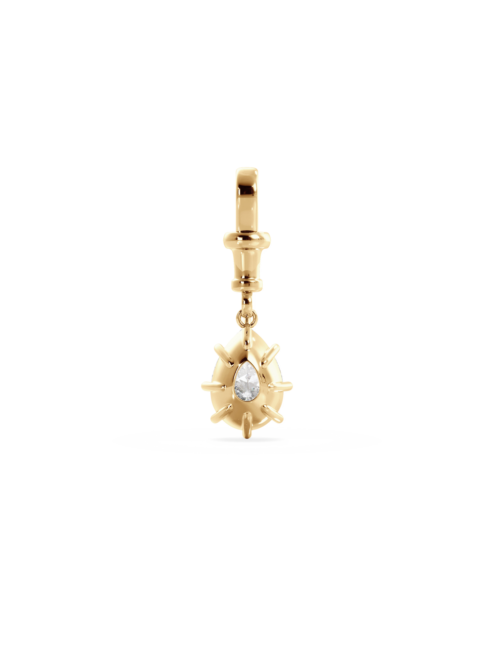 Pear Diamond Bespoke Pendant - Albert Clasp - View 
