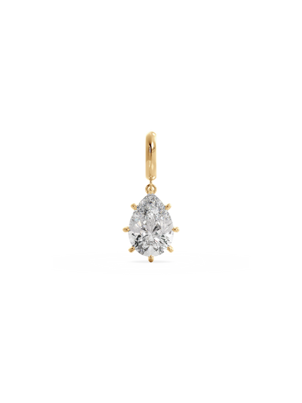 Pear Diamond Bespoke Pendant - Hinged Bail