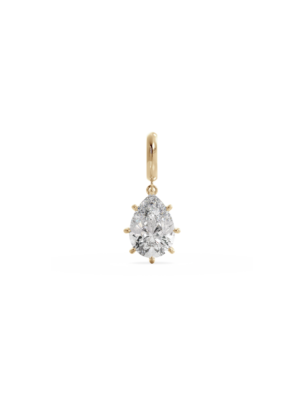 3.00ct Pear Diamond Bespoke Pendant - View 