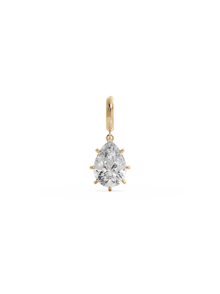 Pear Diamond Bespoke Pendant - Hinged Bail
