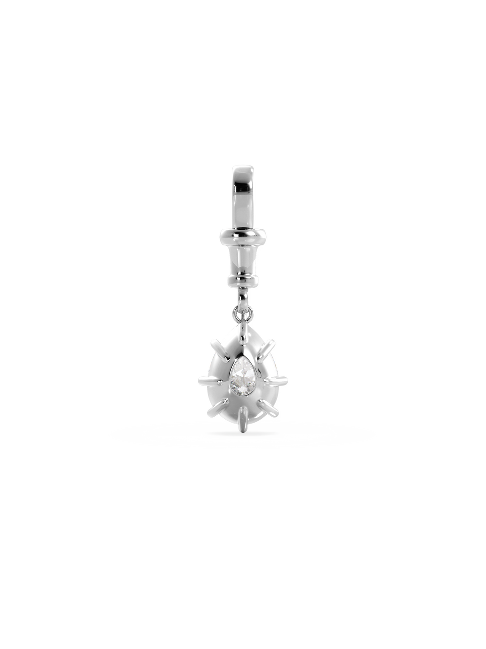 3.00ct Pear Diamond Bespoke Pendant - View 