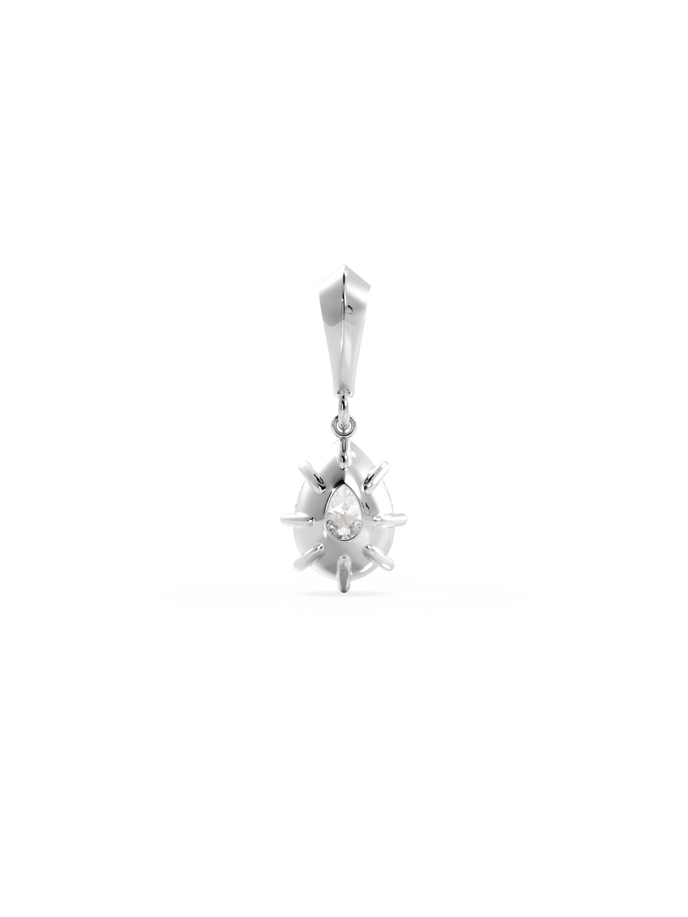 Pear Diamond Bespoke Pendant - Knife Edge Bail - View 