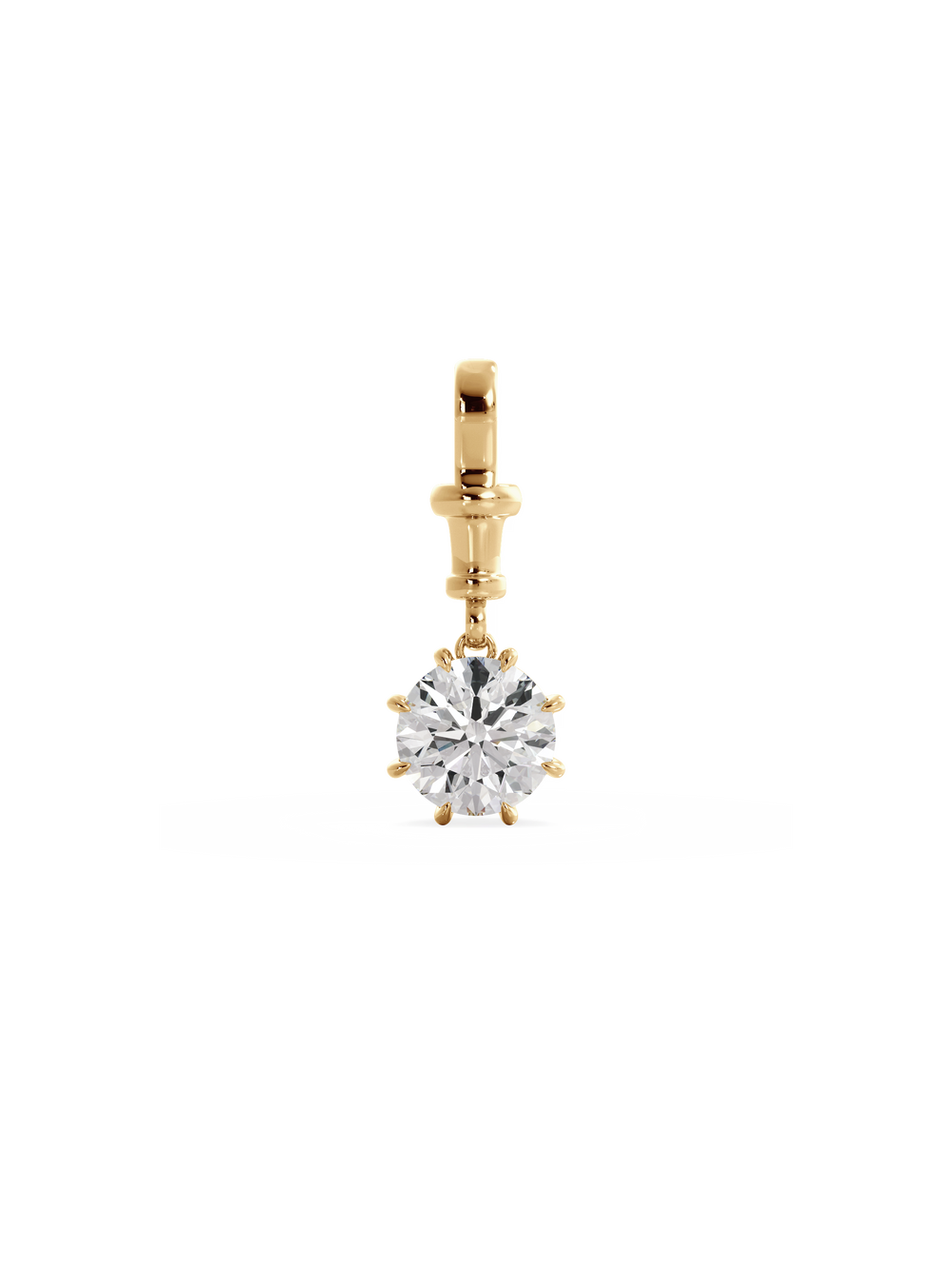 Round Diamond Bespoke Pendant - Albert Clasp - View 