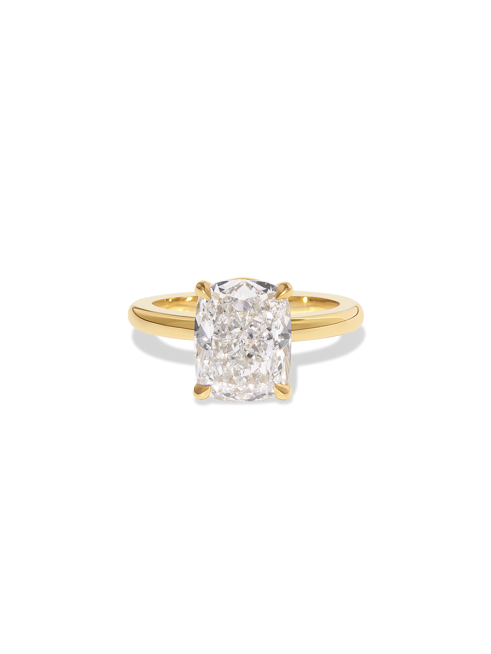 4.09ct Elongated Cushion Ceremonial Solitaire Ring - View 
