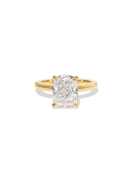 4.09ct Elongated Cushion Ceremonial Solitaire Ring