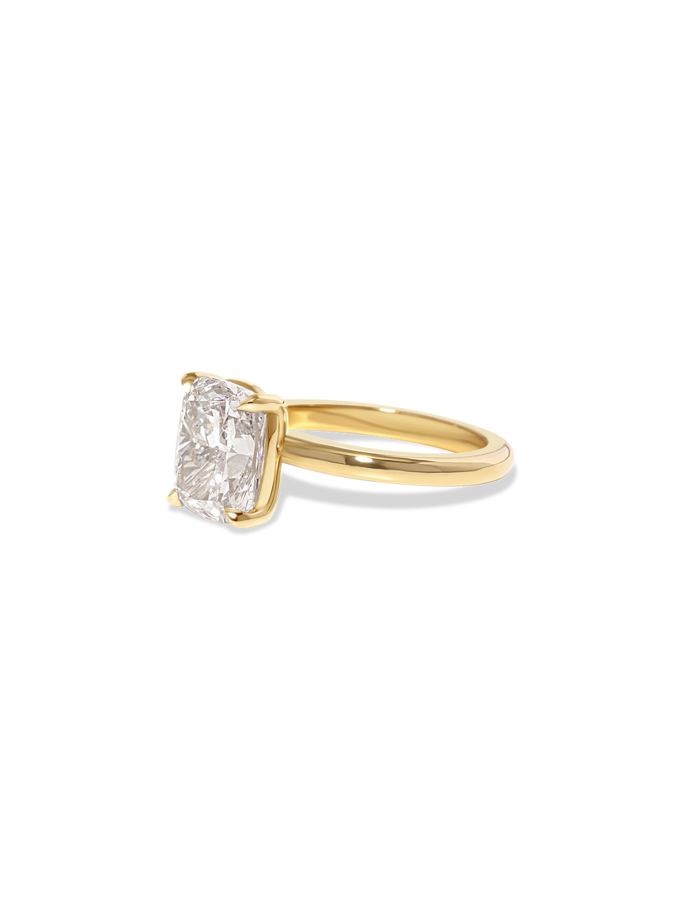 4.09ct Elongated Cushion Ceremonial Solitaire Ring - View 