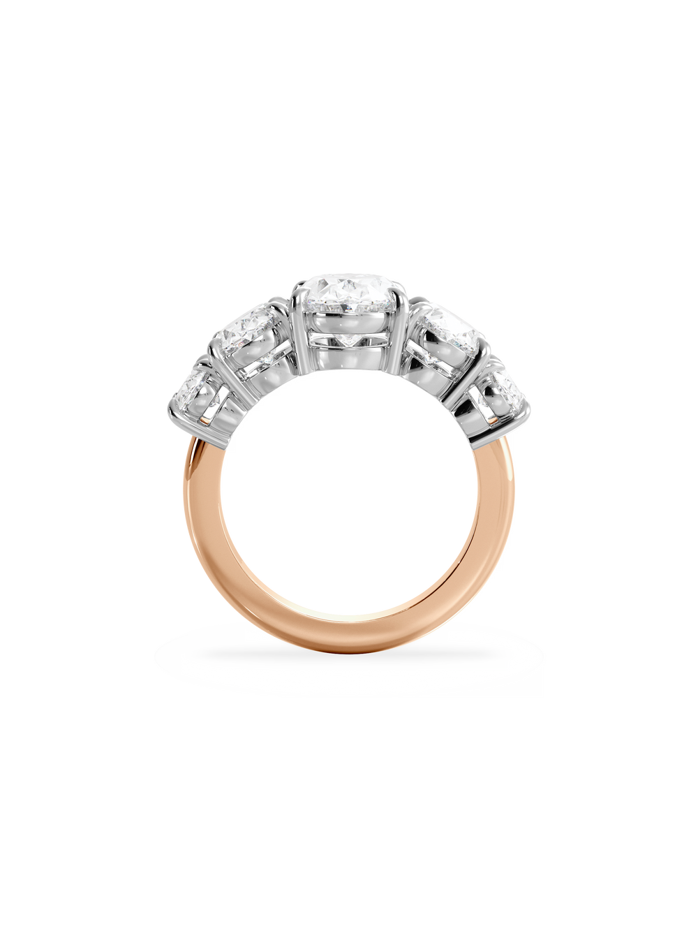 Oval Signature Five-Stone Ring - View 