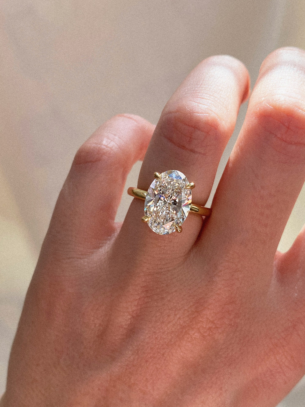 5.02ct Oval Ceremonial Solitaire Ring - View 