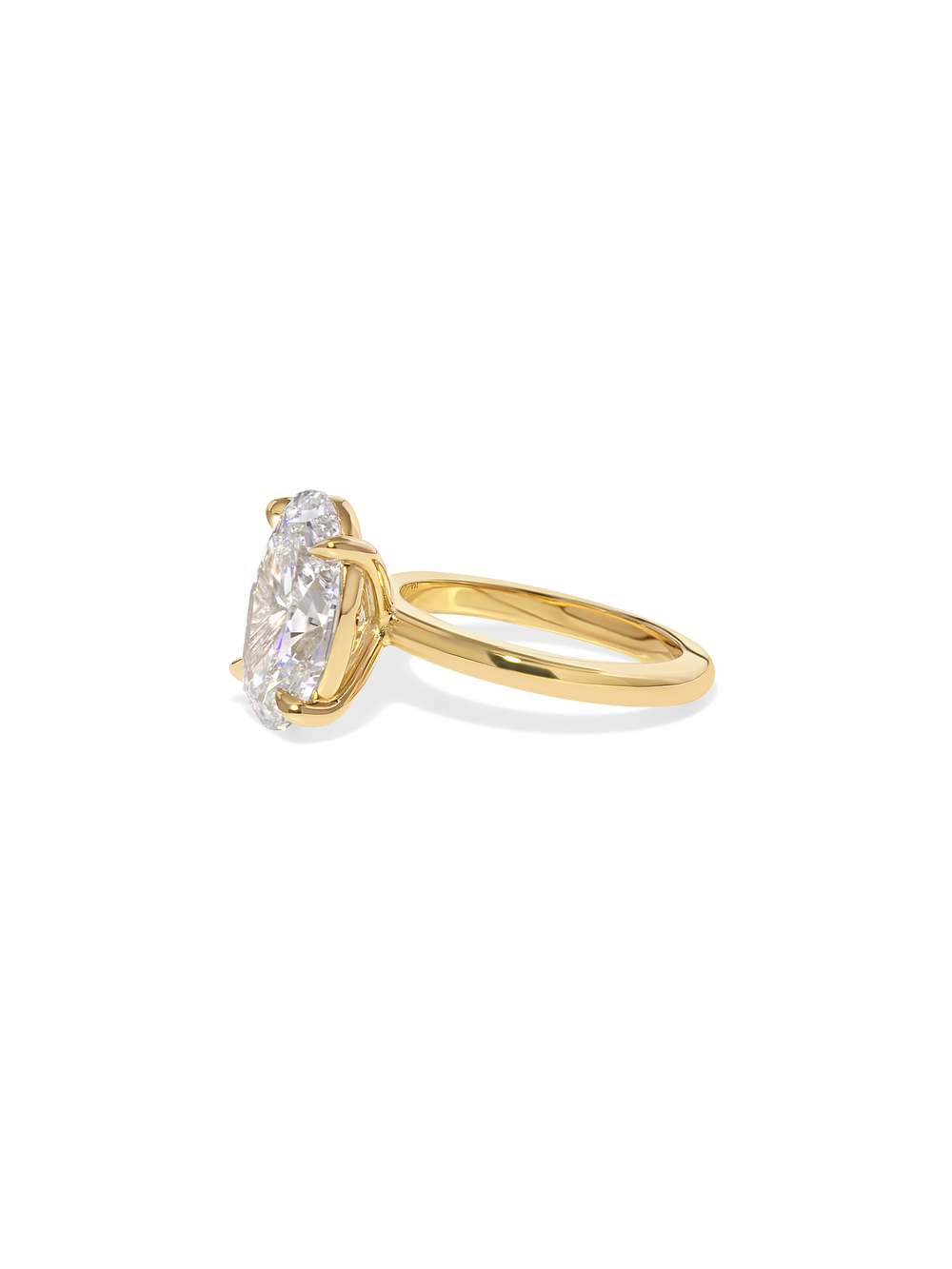 5.02ct Oval Ceremonial Solitaire Ring - View 