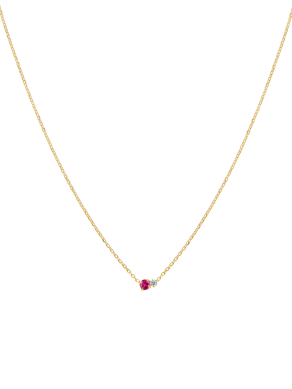 Duo Gem Necklace - View 