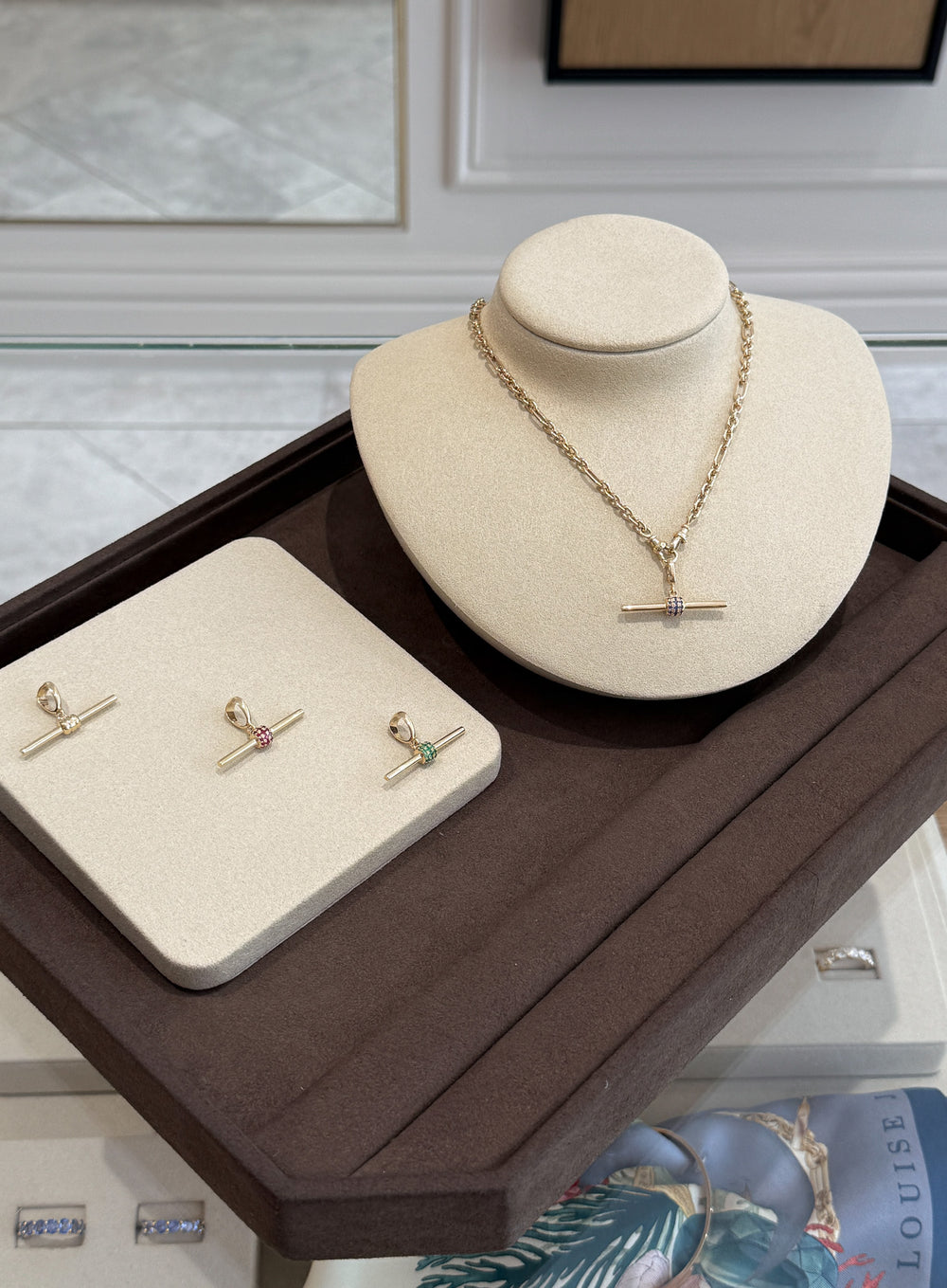 Gemstone T-Bar Pendant - View 