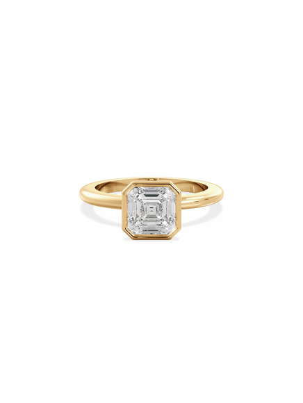 Asscher Signature Bezel Solitaire Ring