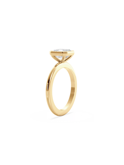 Asscher Signature Bezel Solitaire Ring