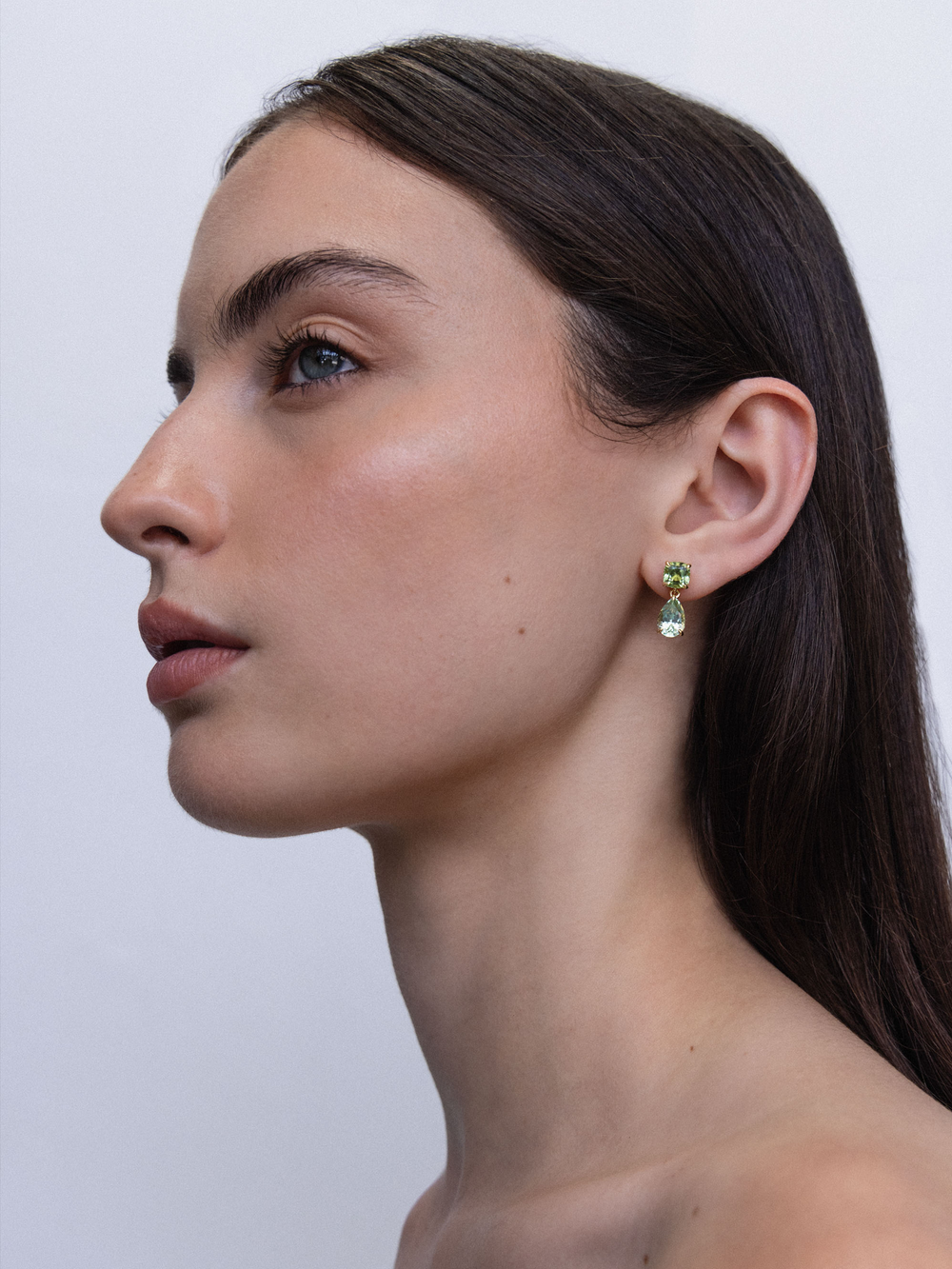 Cushion & Pear Tourmaline Drop Earrings - View 