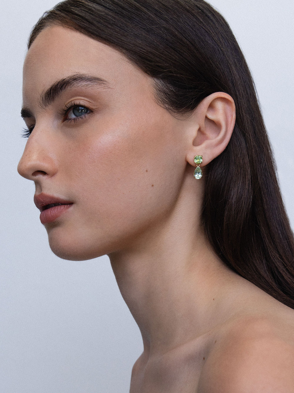 Cushion & Pear Tourmaline Drop Earrings - View 