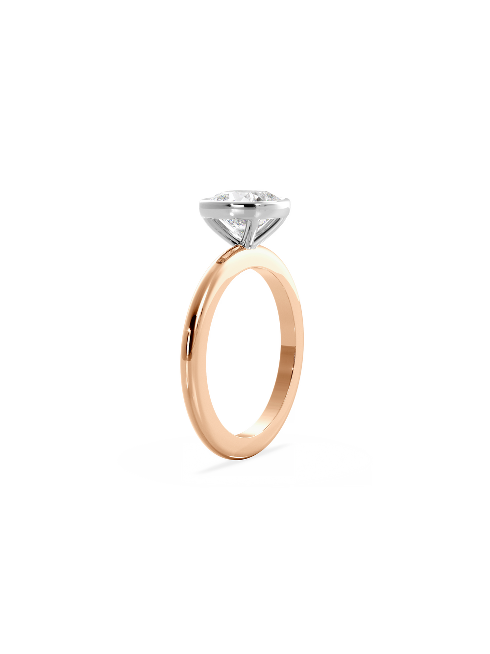 Cushion Signature Bezel Solitaire Ring - View 