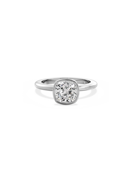 Cushion Signature Bezel Solitaire Ring