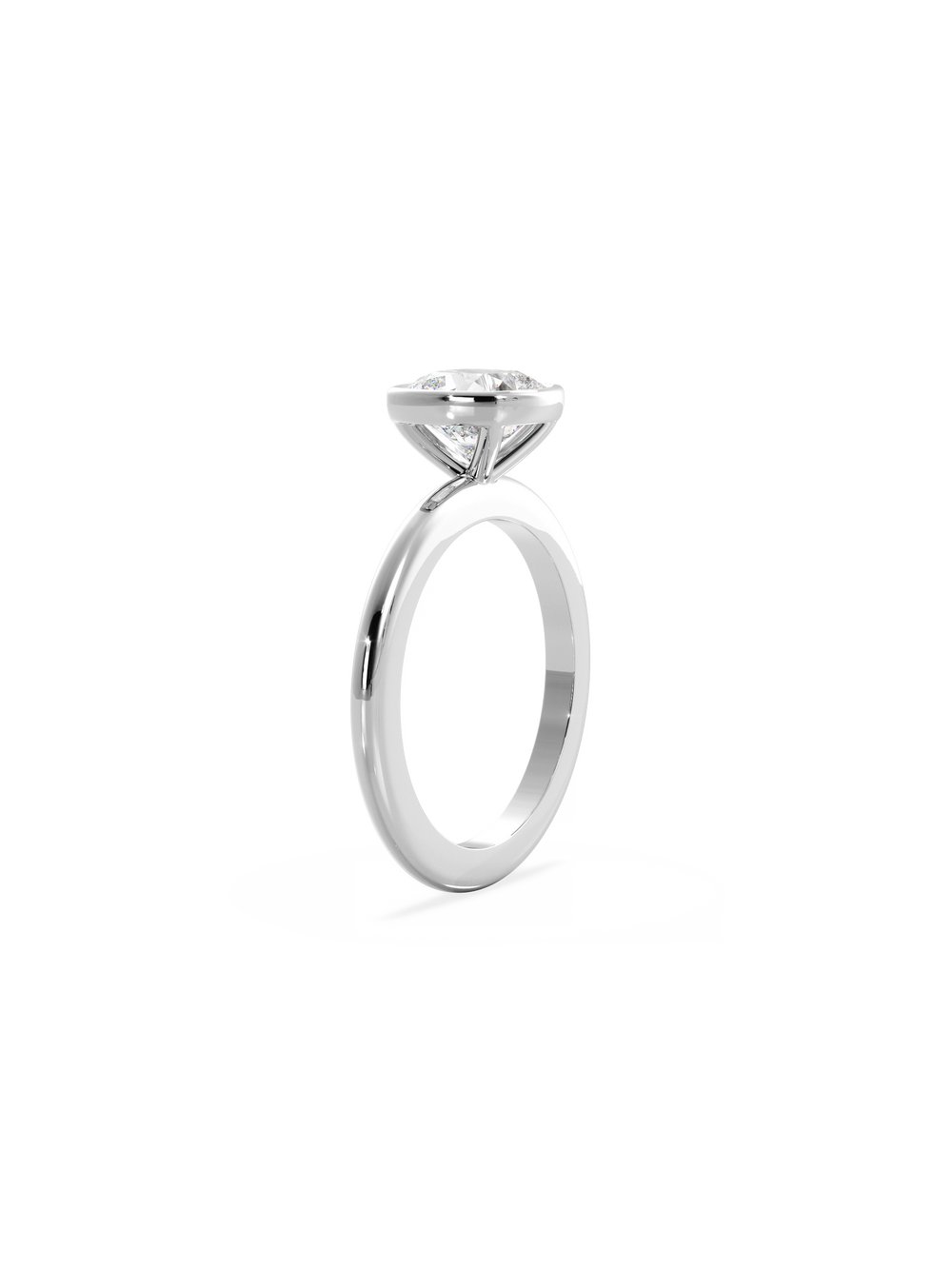 Cushion Signature Bezel Solitaire Ring - View 