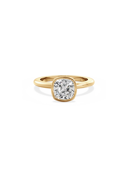Cushion Signature Bezel Solitaire Ring