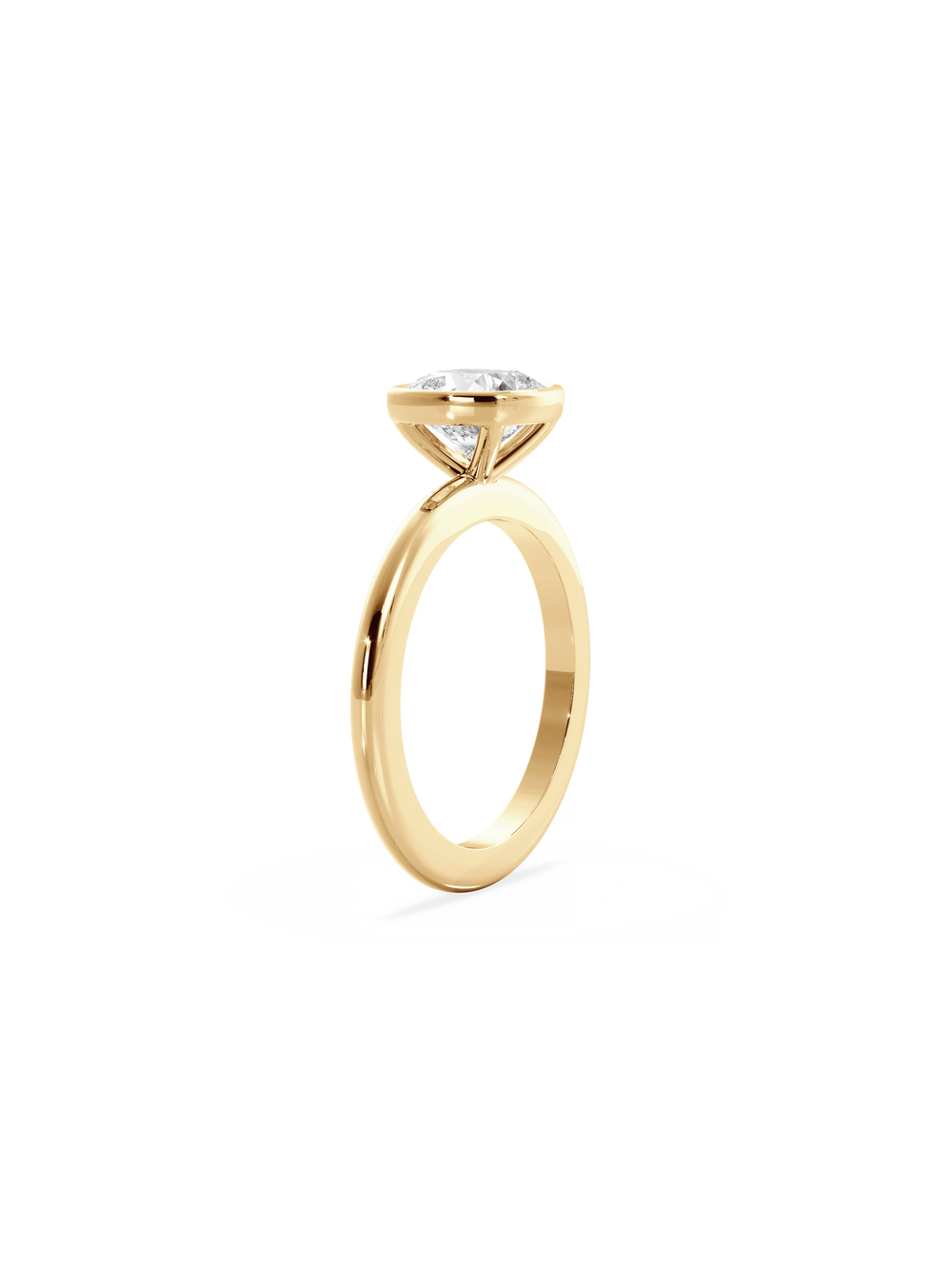 Cushion Signature Bezel Solitaire Ring - View 
