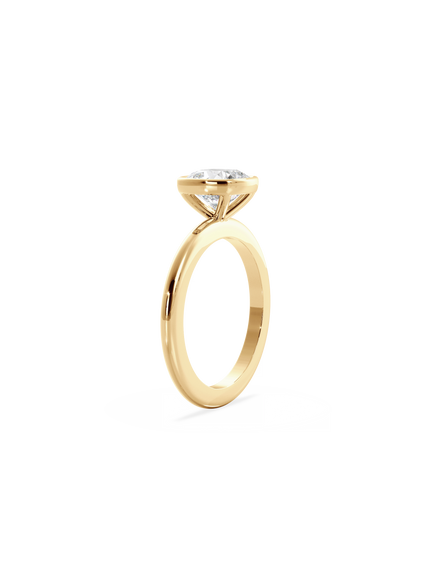 Cushion Signature Bezel Solitaire Ring