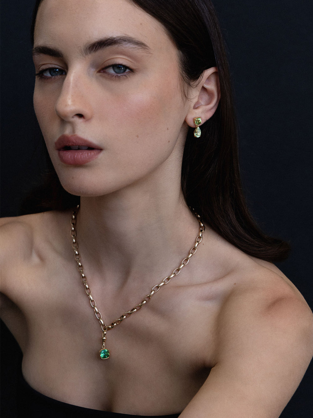 Cushion Tourmaline Bezel Pendant - View 