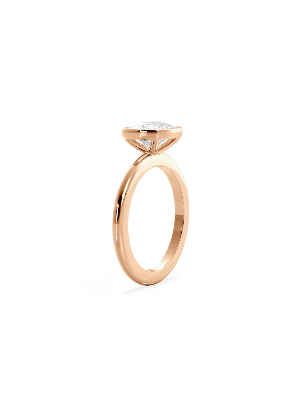 Elongated Cushion Signature Bezel Solitaire Ring - View 