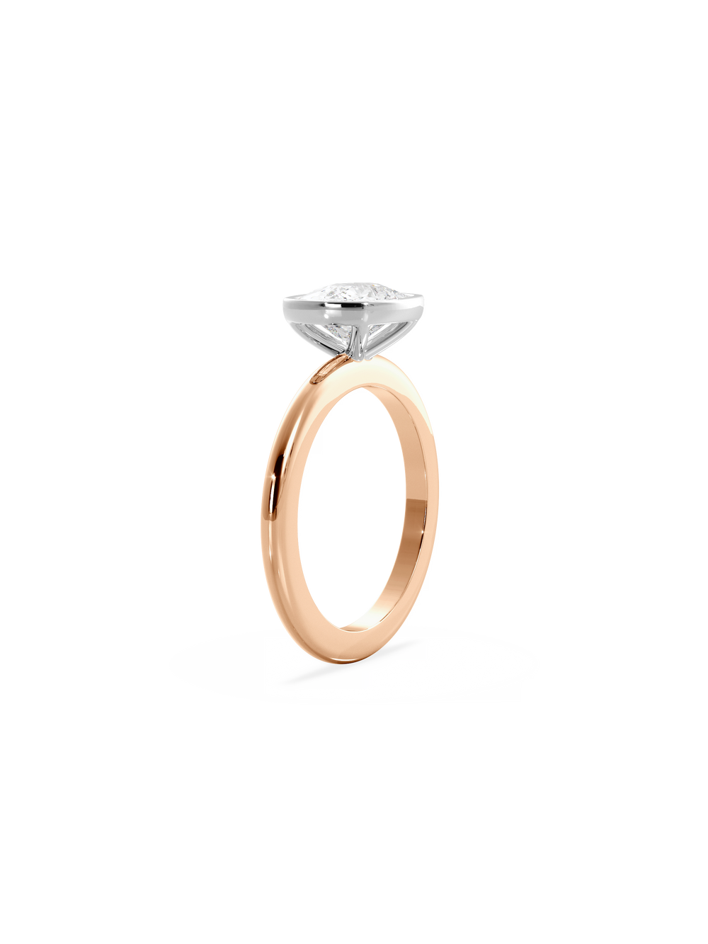 Elongated Cushion Signature Bezel Solitaire Ring - View 