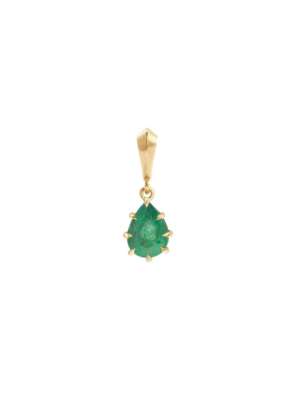 1.40ct Pear Emerald Bespoke Pendant - View 