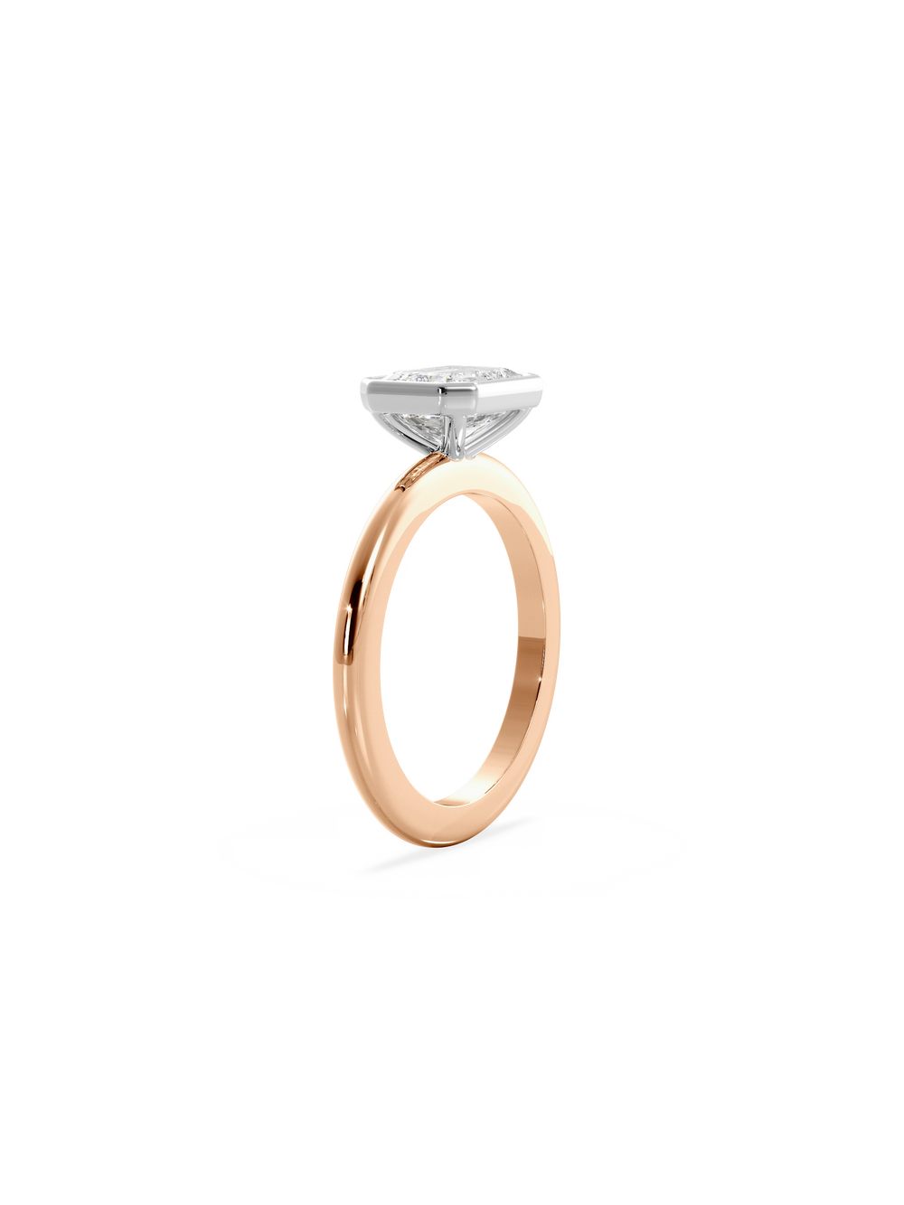 Emerald Signature Bezel Solitaire Ring - View 