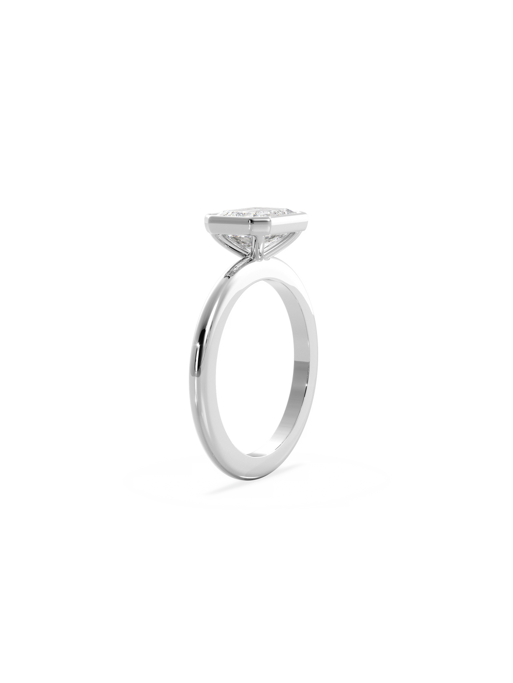 Emerald Signature Bezel Solitaire Ring - View 