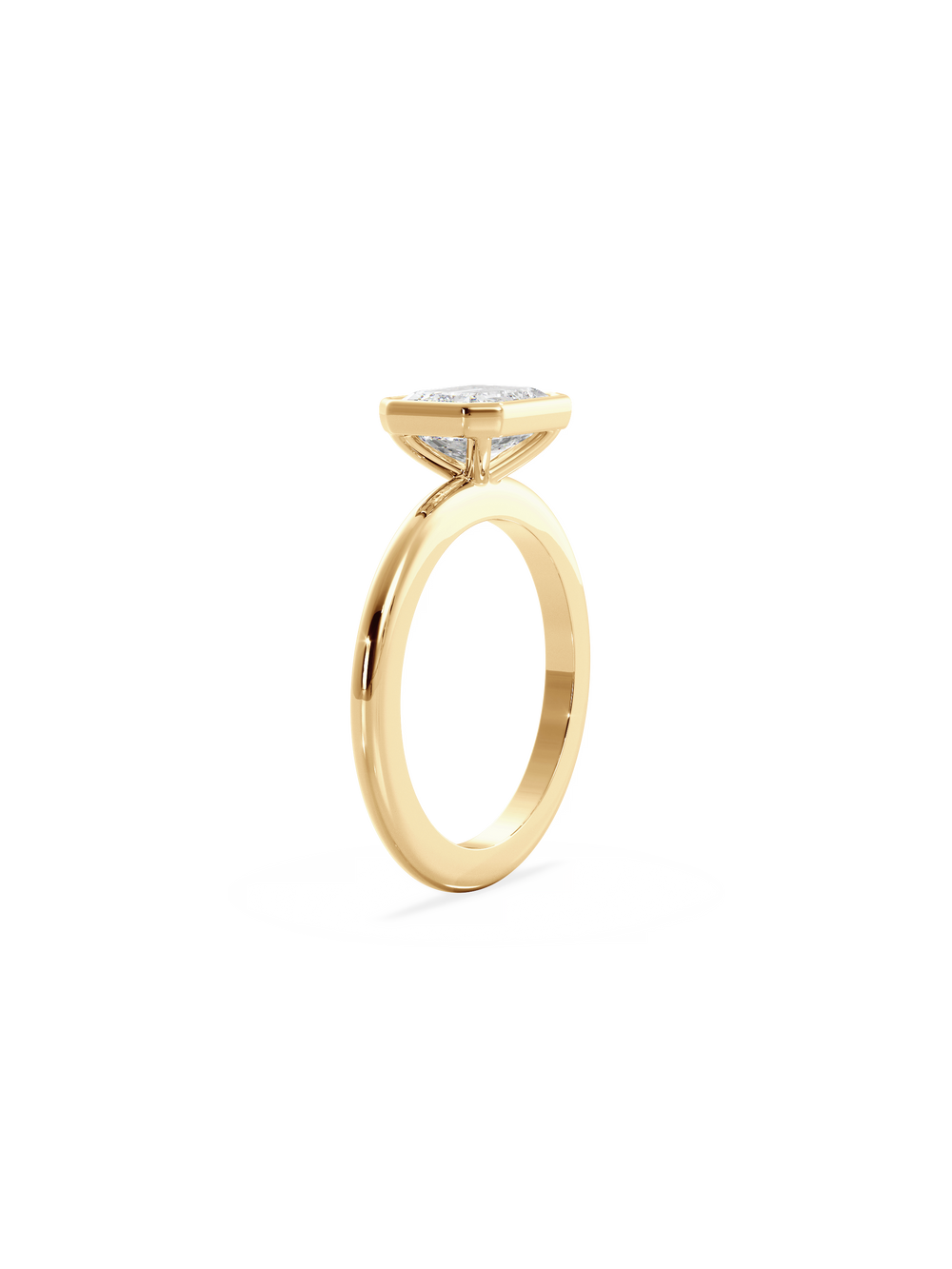Emerald Signature Bezel Solitaire Ring - View 