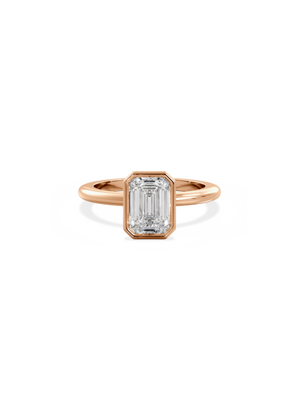 Emerald Signature Bezel Solitaire Ring