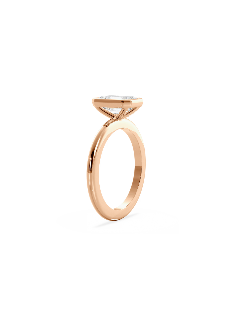 Emerald Signature Bezel Solitaire Ring - View 